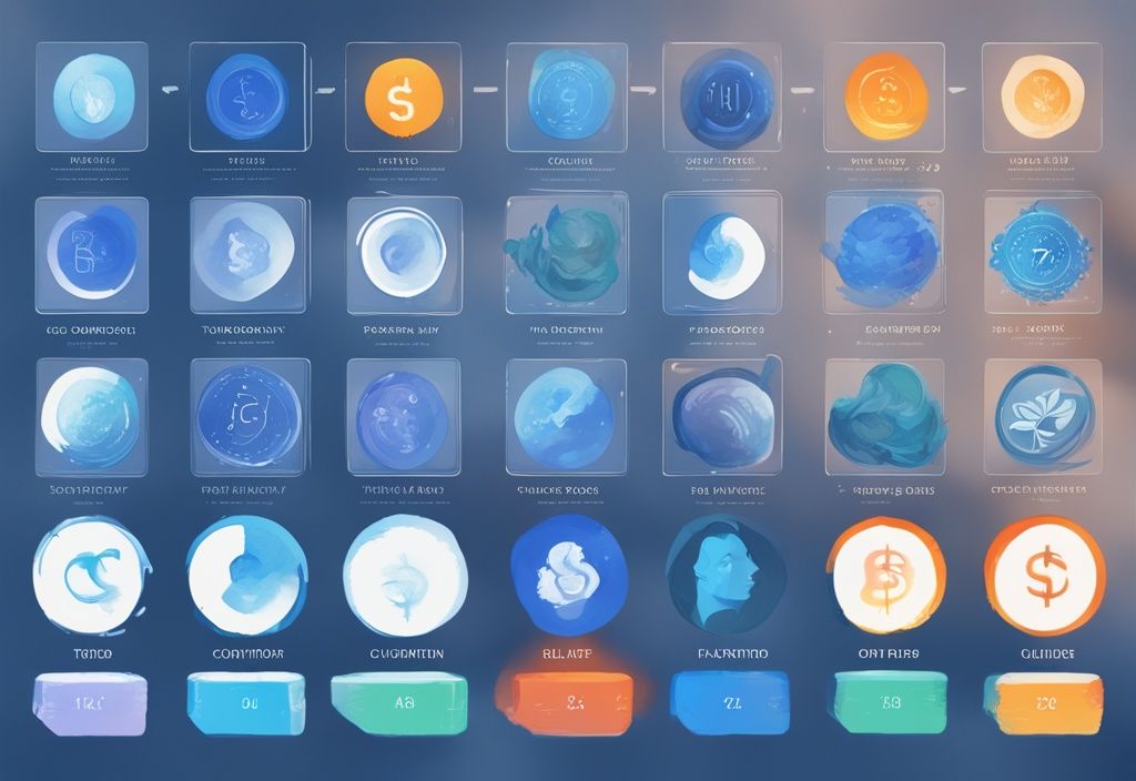Moderner digitaler Vergleich von CoinTracking-Alternativen und CoinTracking-Software mit blauem Farbschema